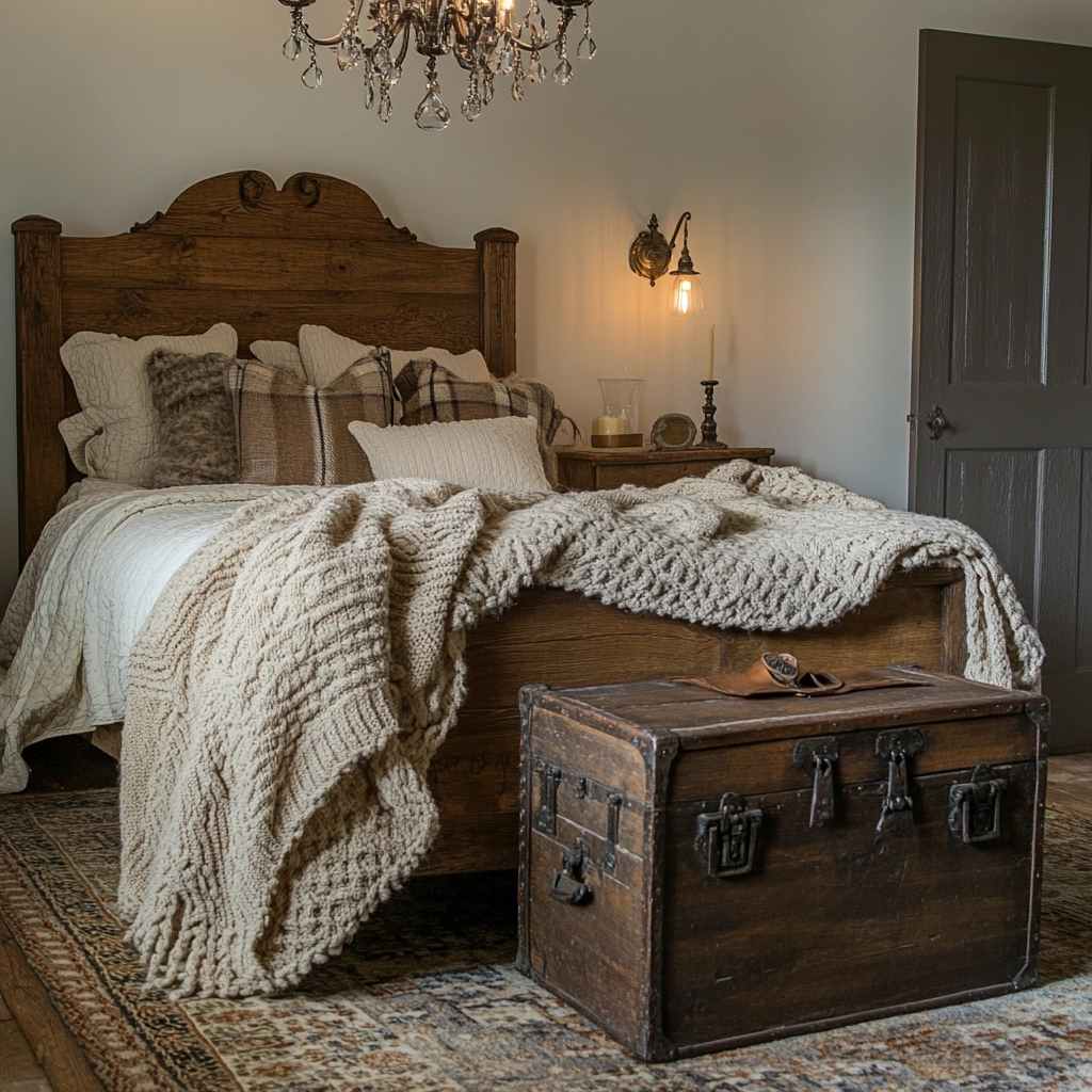 antique farmhouse bedroom 29
