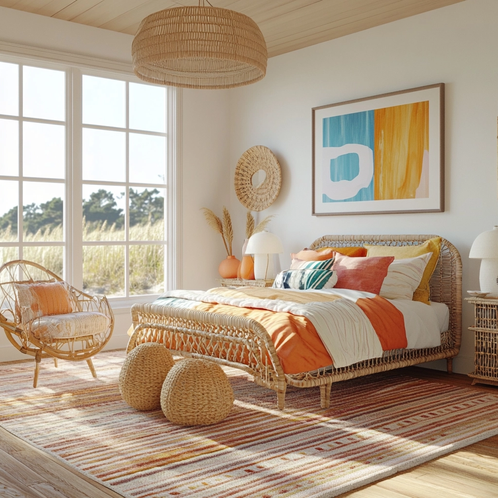 beachy farmhouse bedroom 43