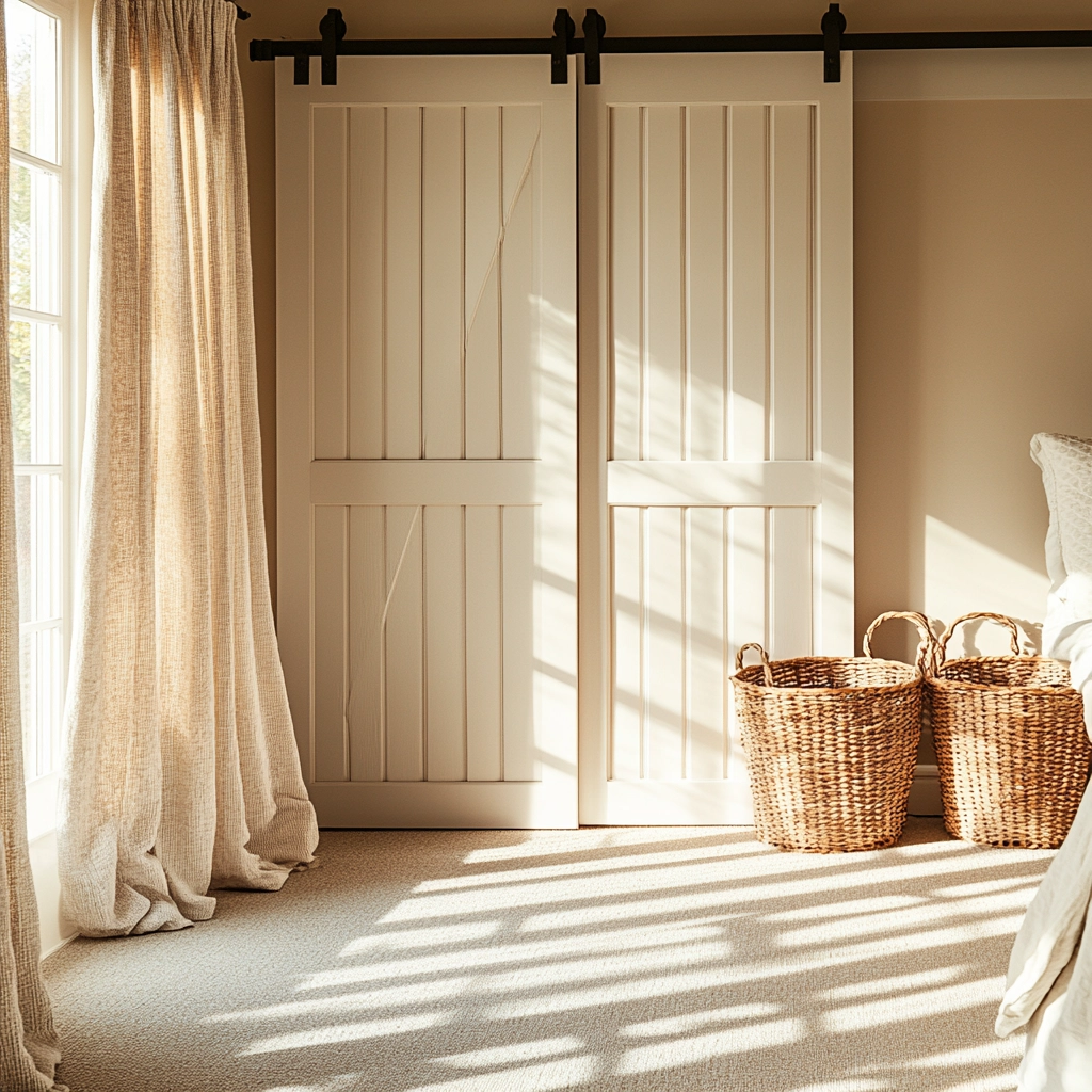 beige farmhouse bedroom 10