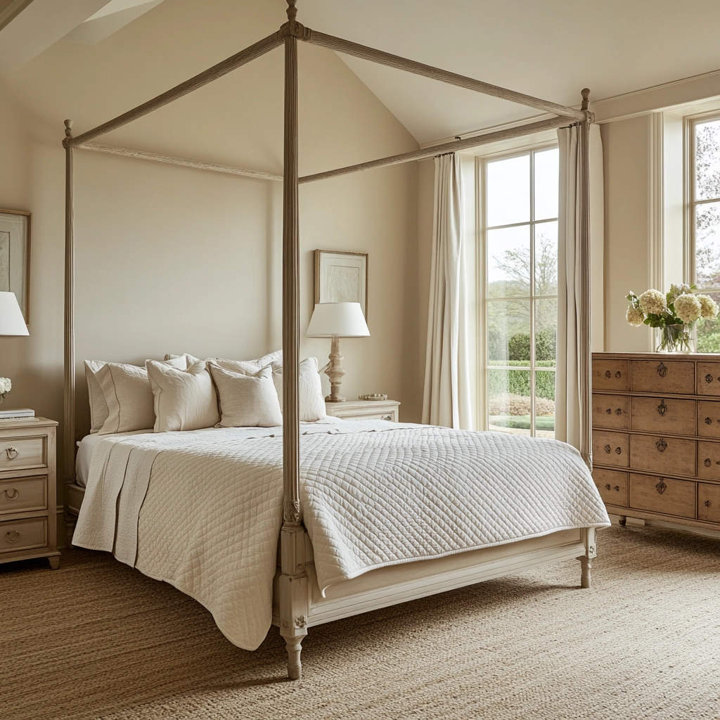 beige farmhouse bedroom 16