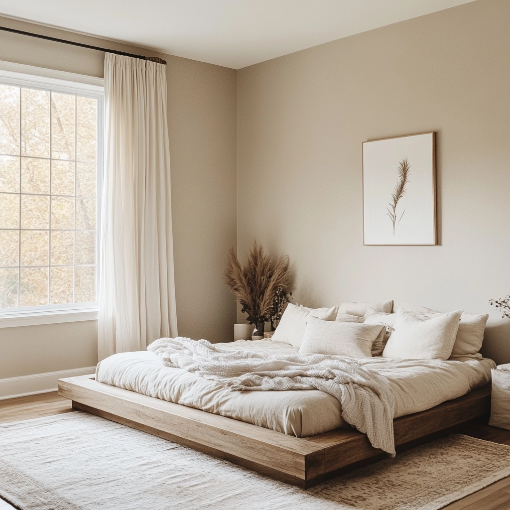 beige farmhouse bedroom 21