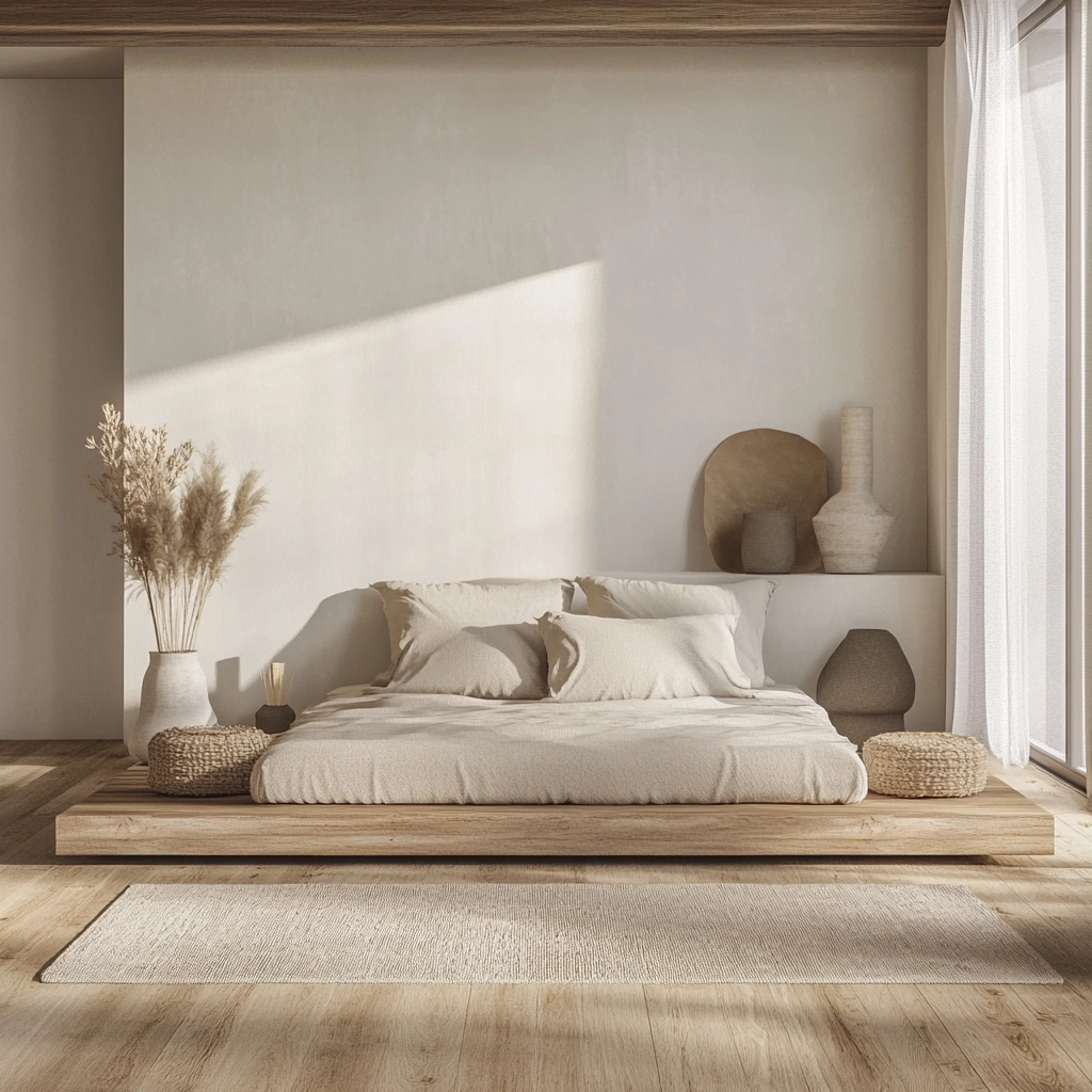 beige farmhouse bedroom 24