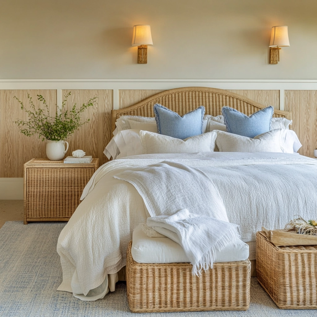 beige farmhouse bedroom 26