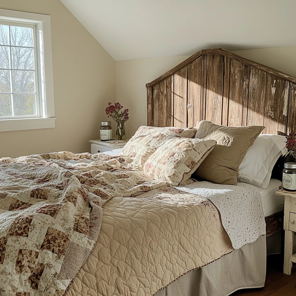 beige farmhouse bedroom 32