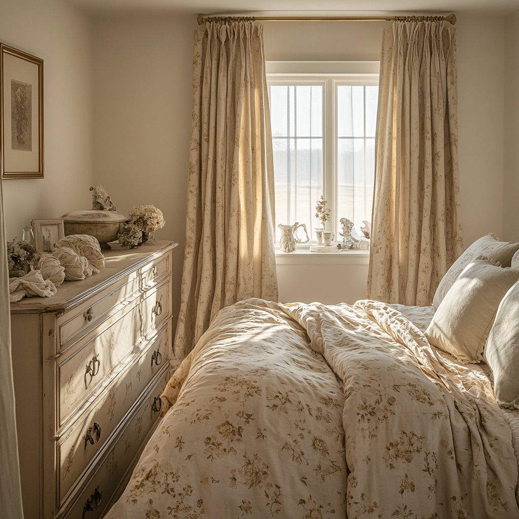 beige farmhouse bedroom 45