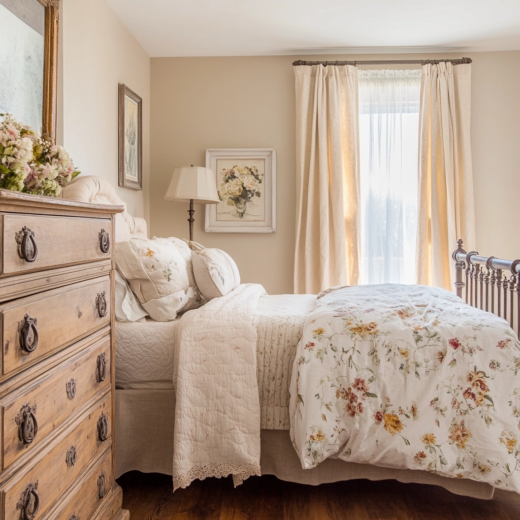 beige farmhouse bedroom 48