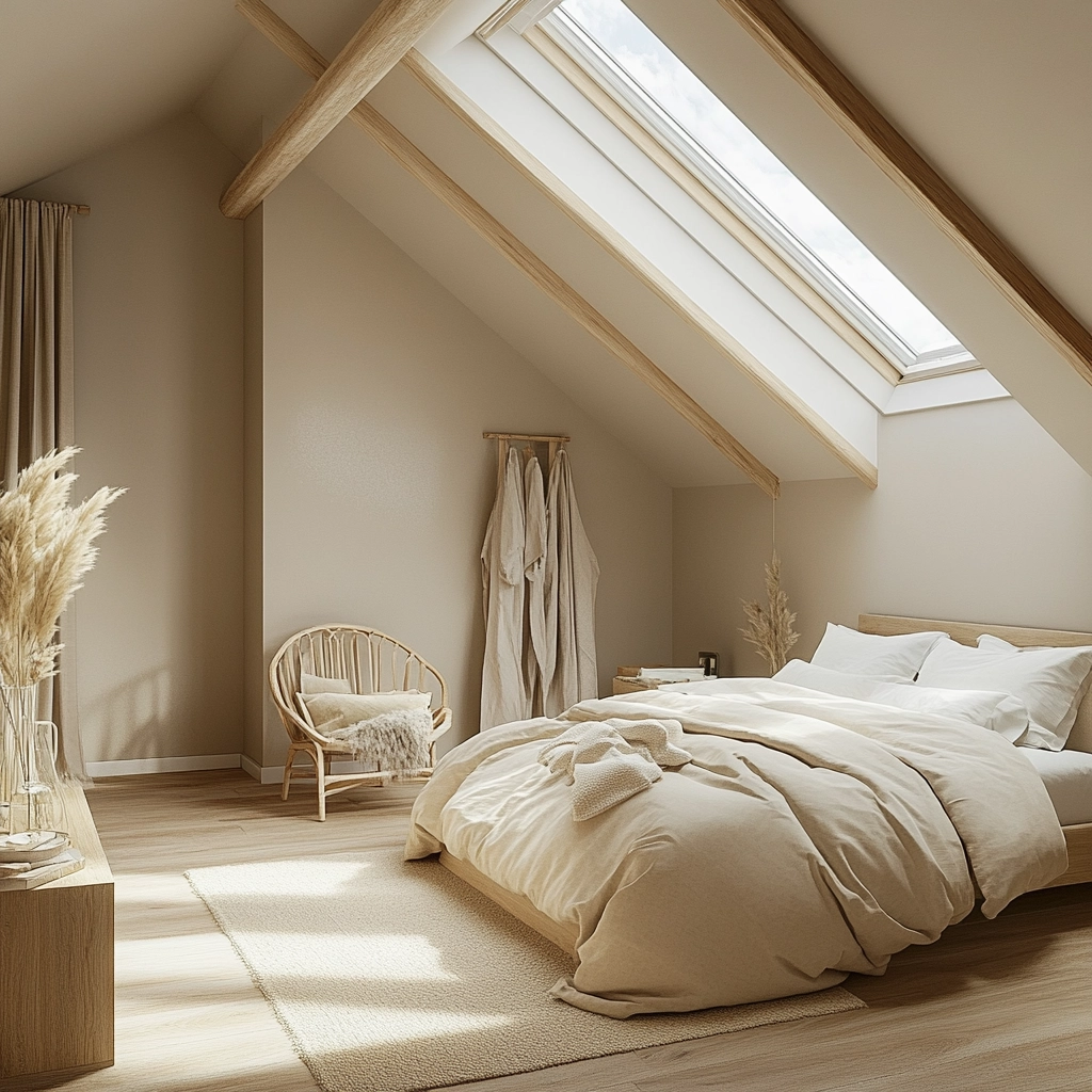 beige farmhouse bedroom 49