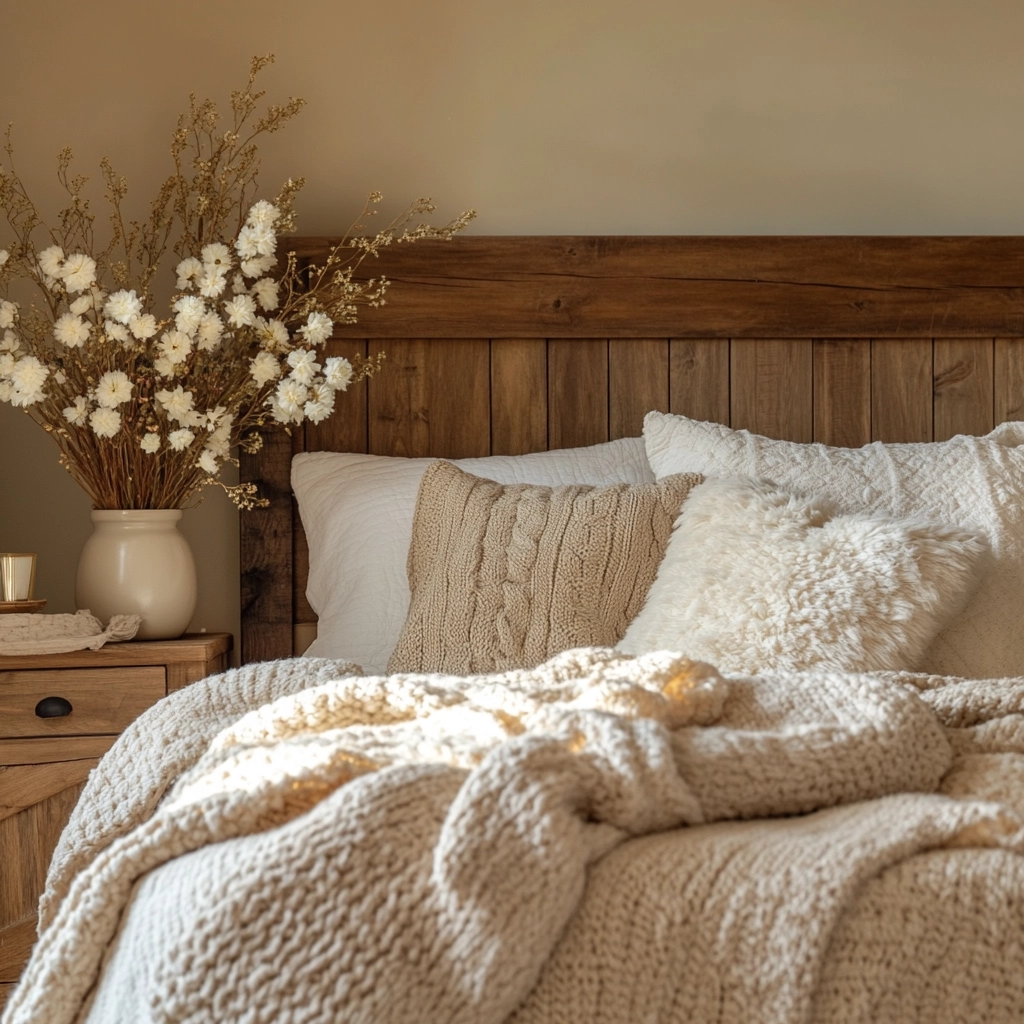 beige farmhouse bedroom 61