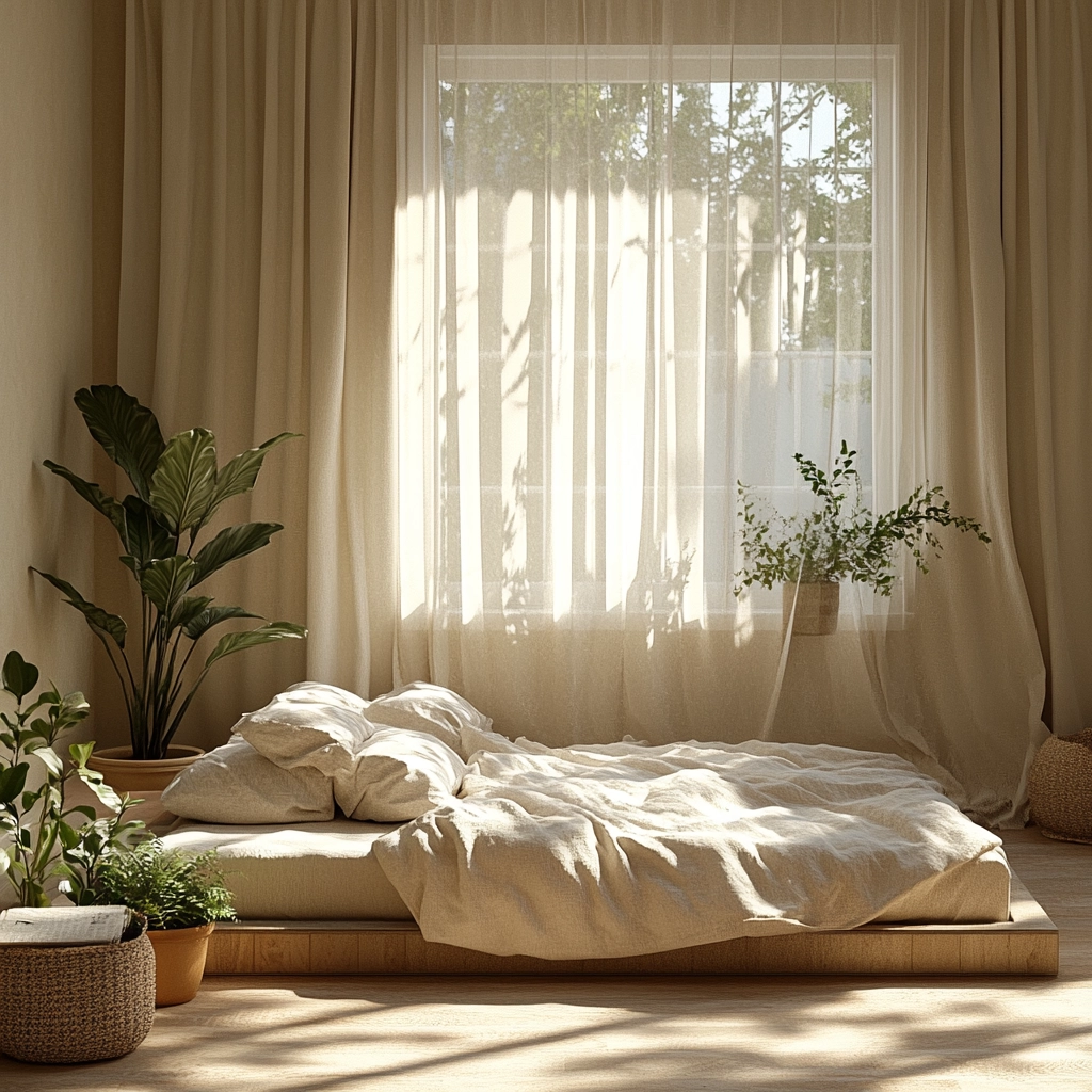beige farmhouse bedroom 67