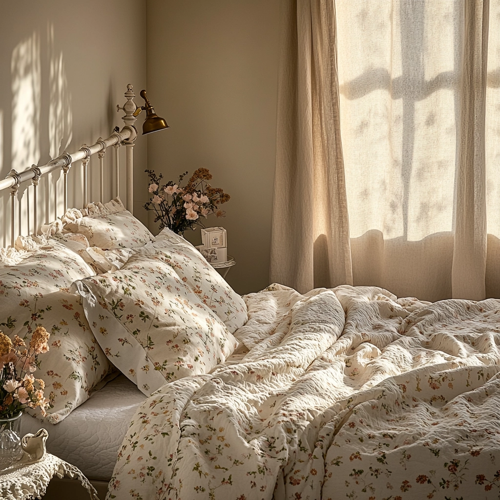 beige farmhouse bedroom 69