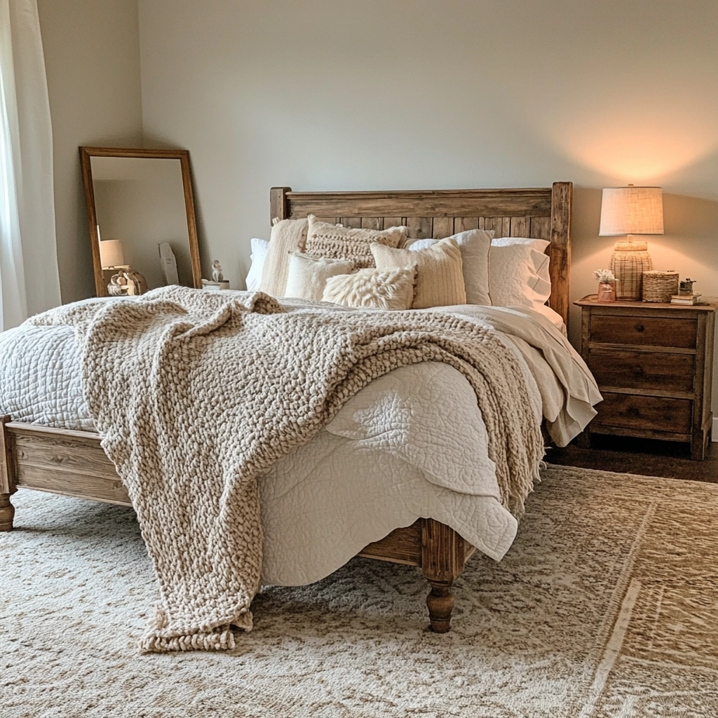 beige farmhouse bedroom 7