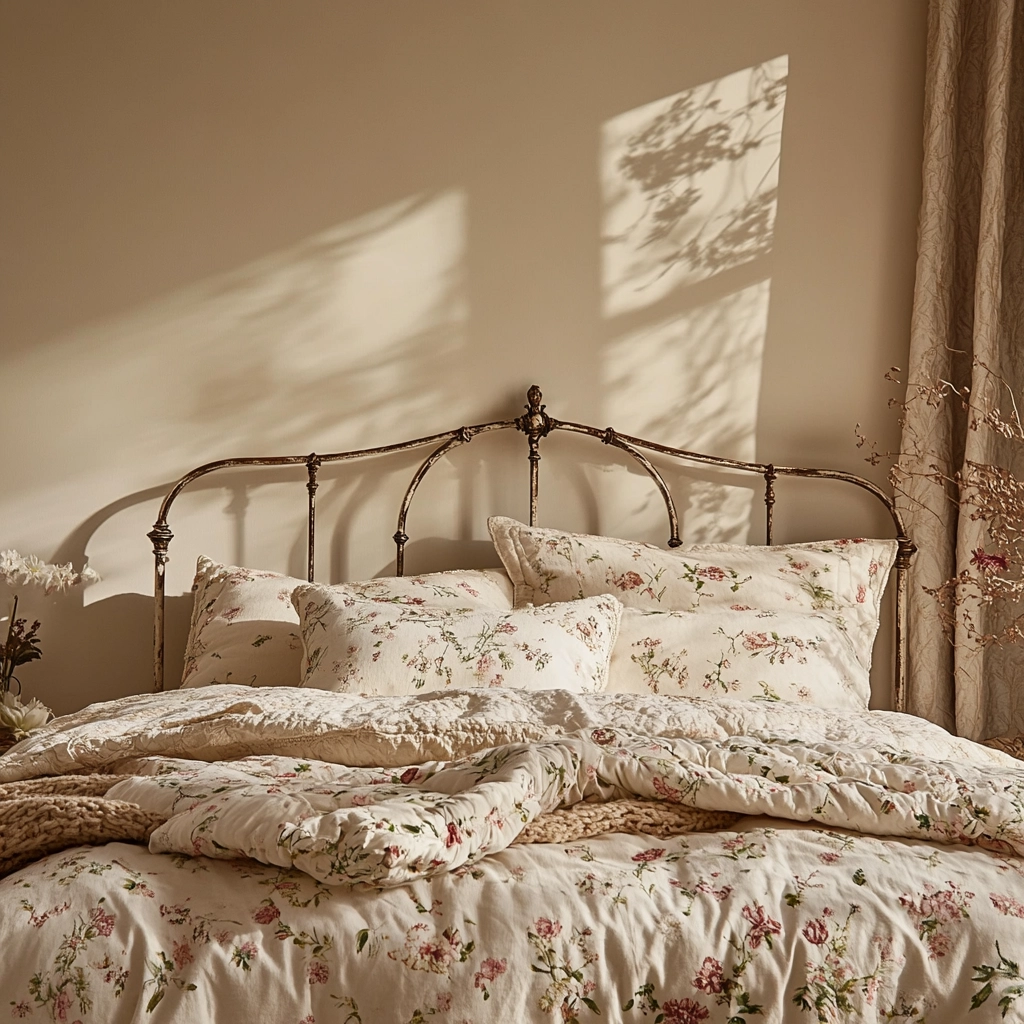 beige farmhouse bedroom 70