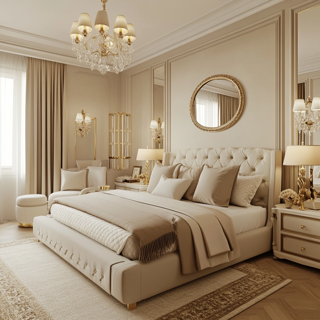 beige farmhouse bedroom 73