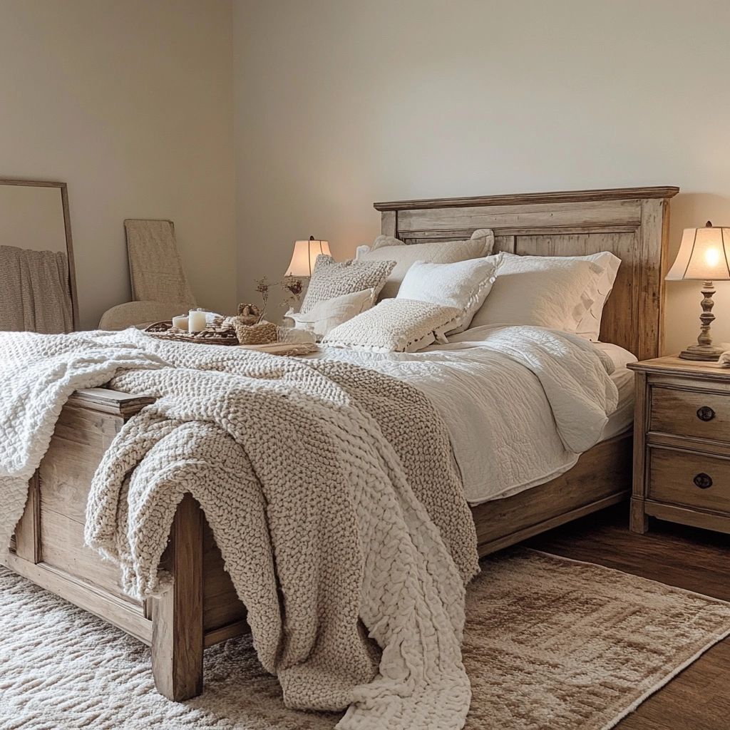 beige farmhouse bedroom 8