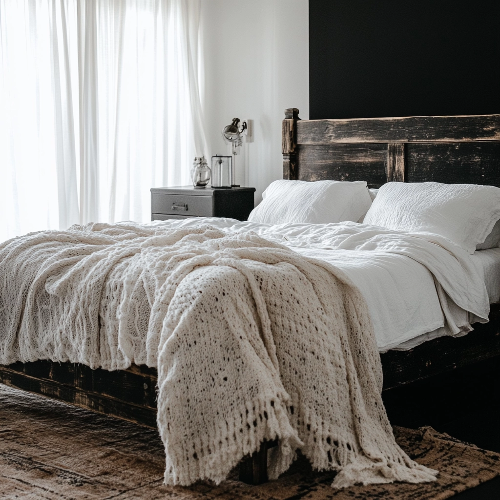 black and white farmhouse bedroom 4