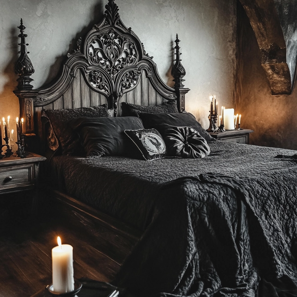 black and white farmhouse bedroom 40
