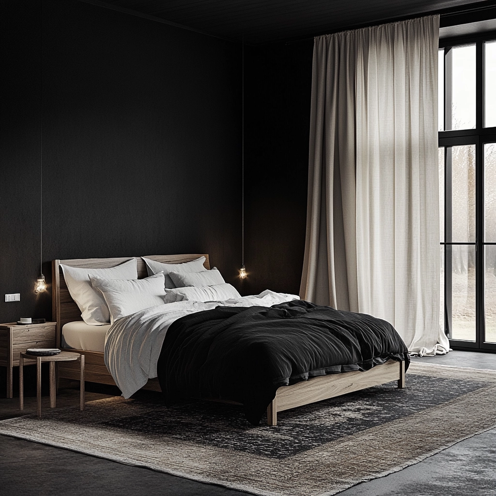 black and white farmhouse bedroom 5