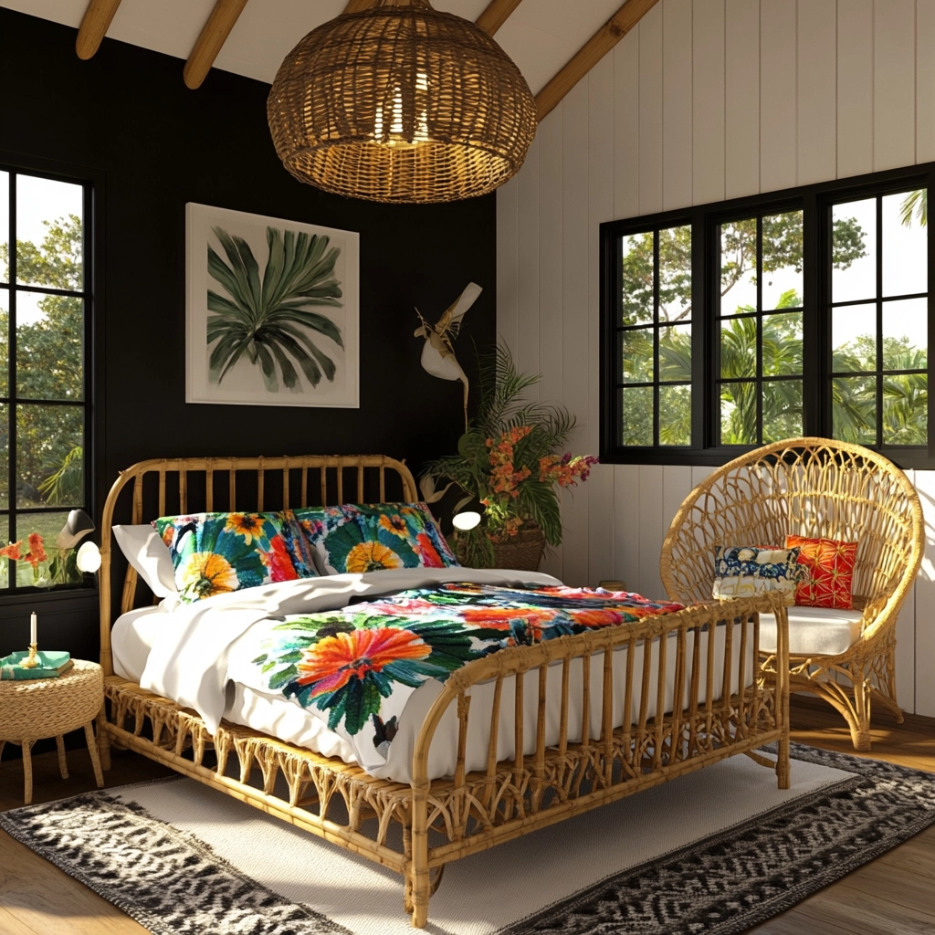 black and white farmhouse bedroom 51