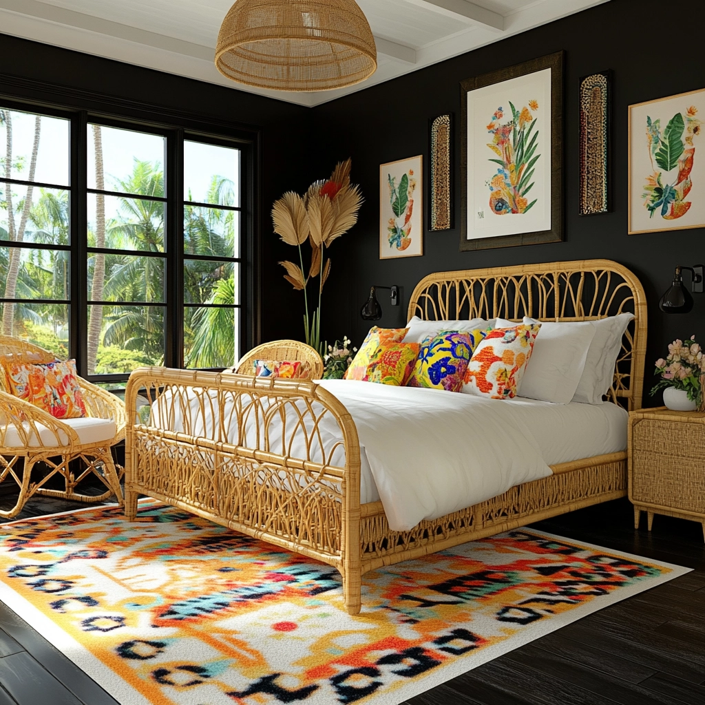 black and white farmhouse bedroom 52