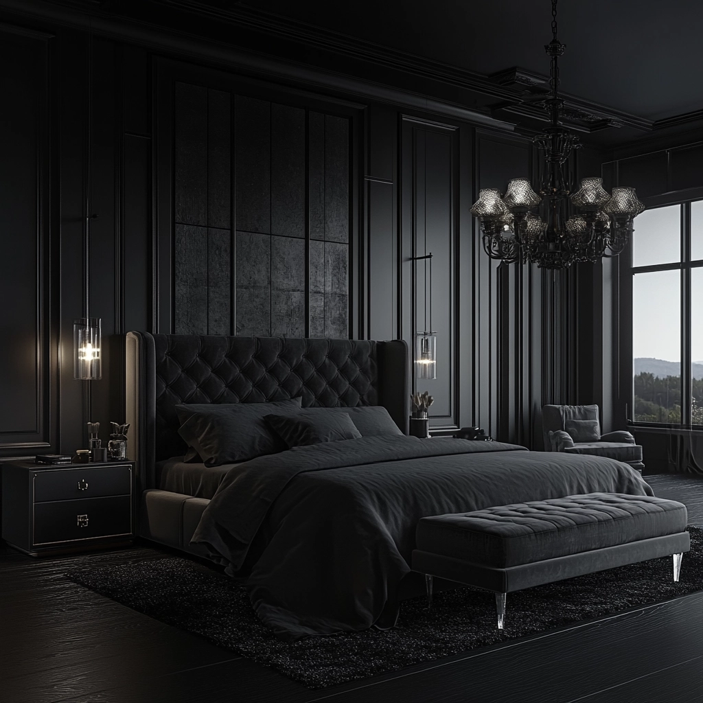black and white farmhouse bedroom 58