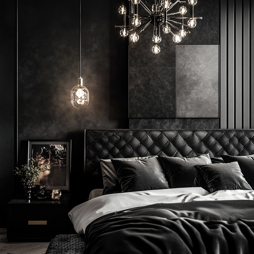 black and white farmhouse bedroom 59