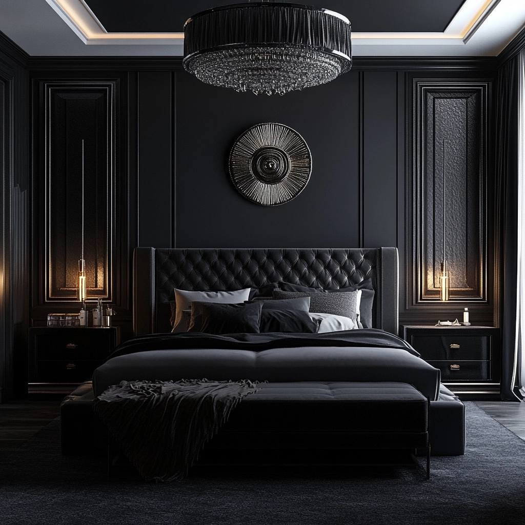 black and white farmhouse bedroom 60