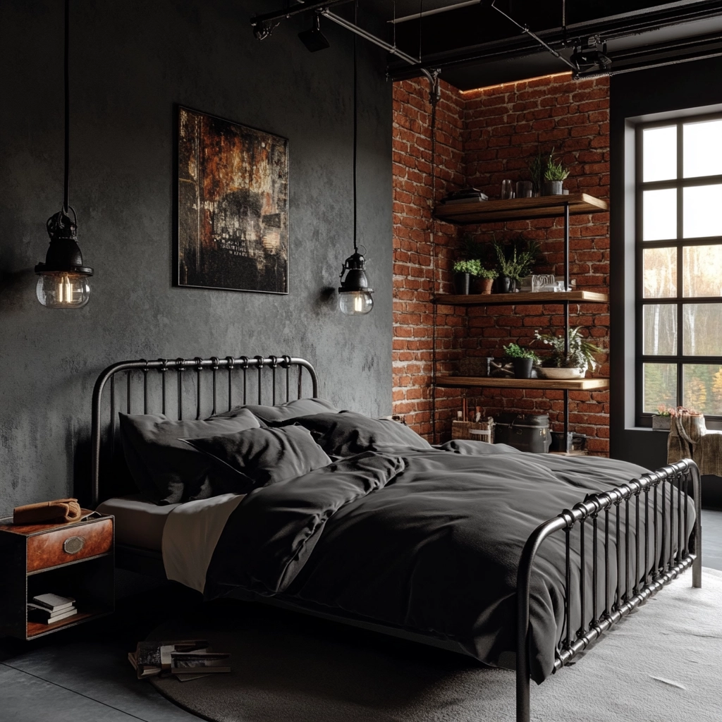 black and white farmhouse bedroom 9
