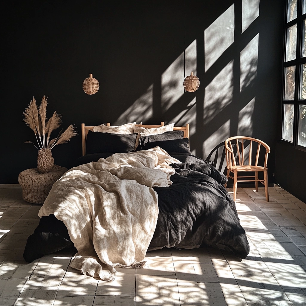 black farmhouse bedroom 14