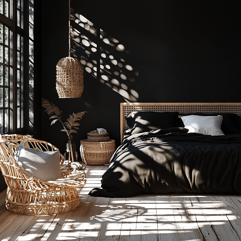 black farmhouse bedroom 16
