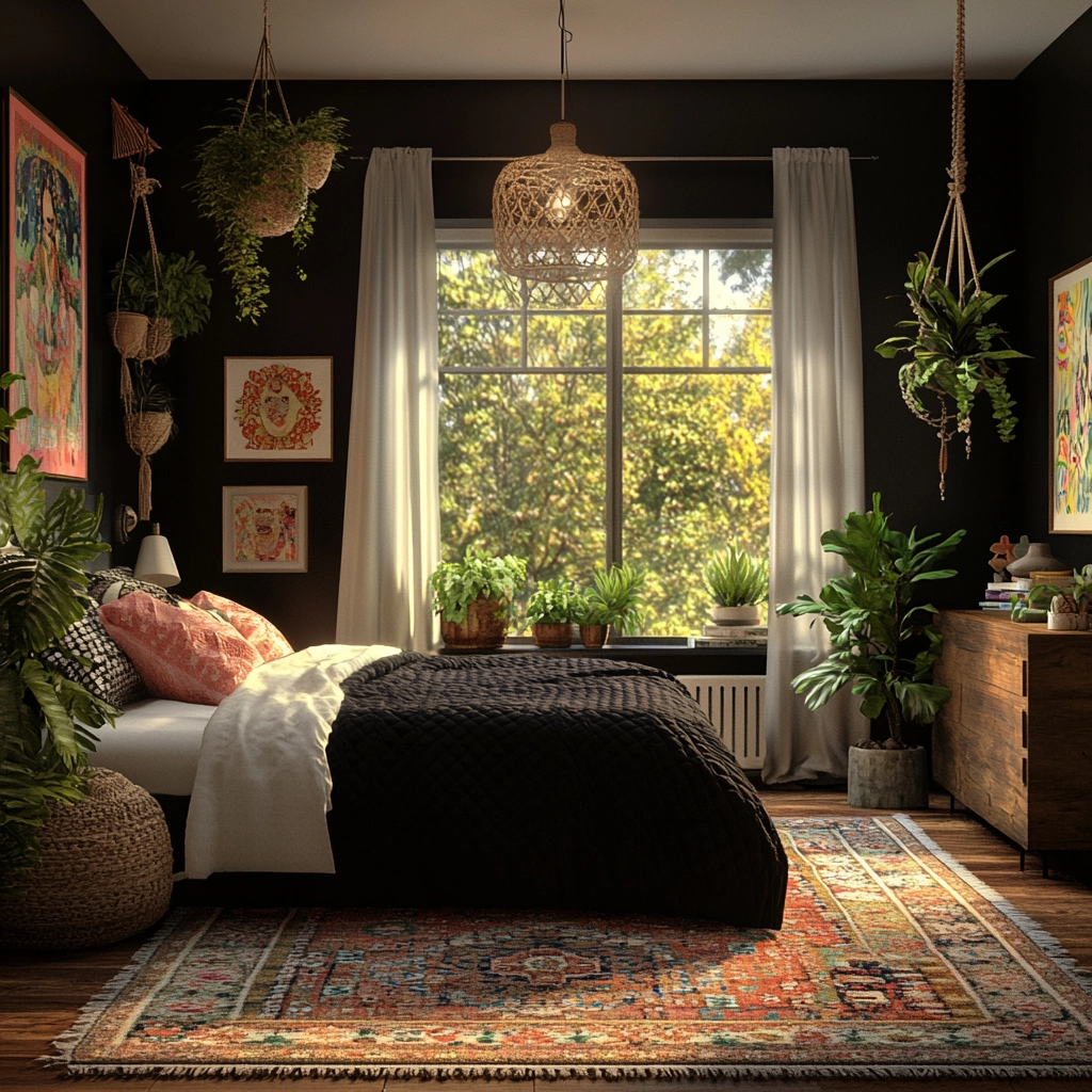 black farmhouse bedroom 17