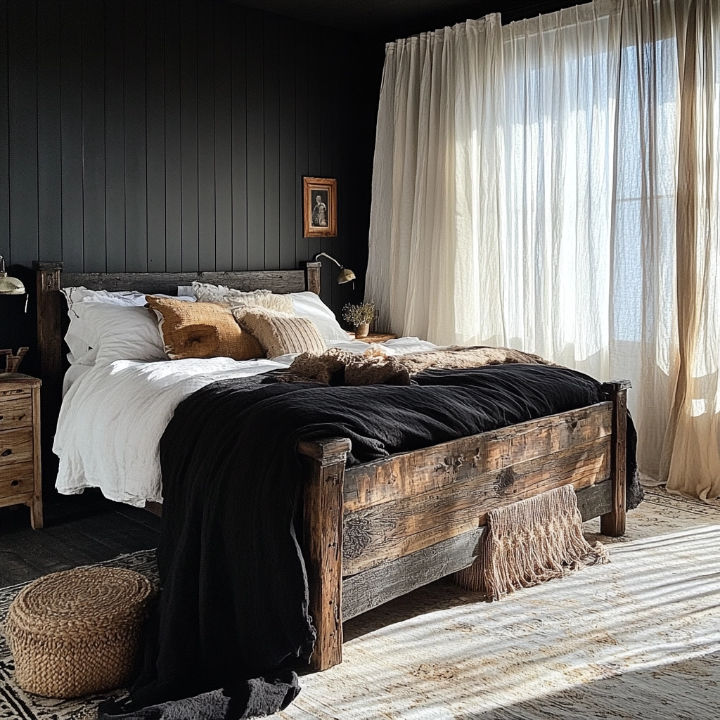 black farmhouse bedroom 2