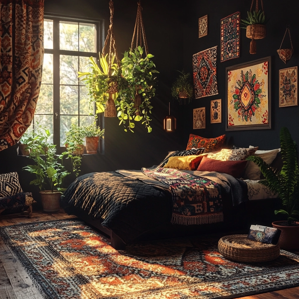 black farmhouse bedroom 20
