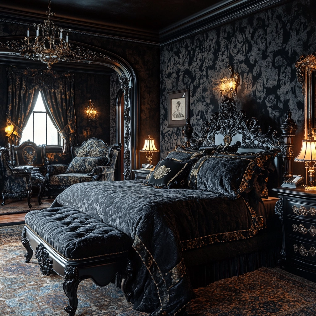 black farmhouse bedroom 22