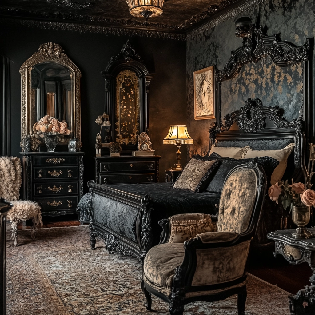 black farmhouse bedroom 23