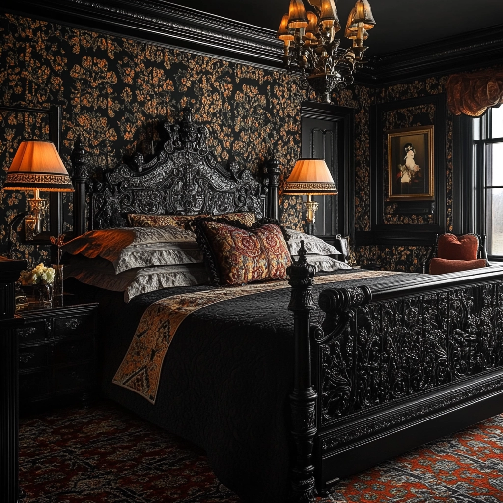black farmhouse bedroom 24