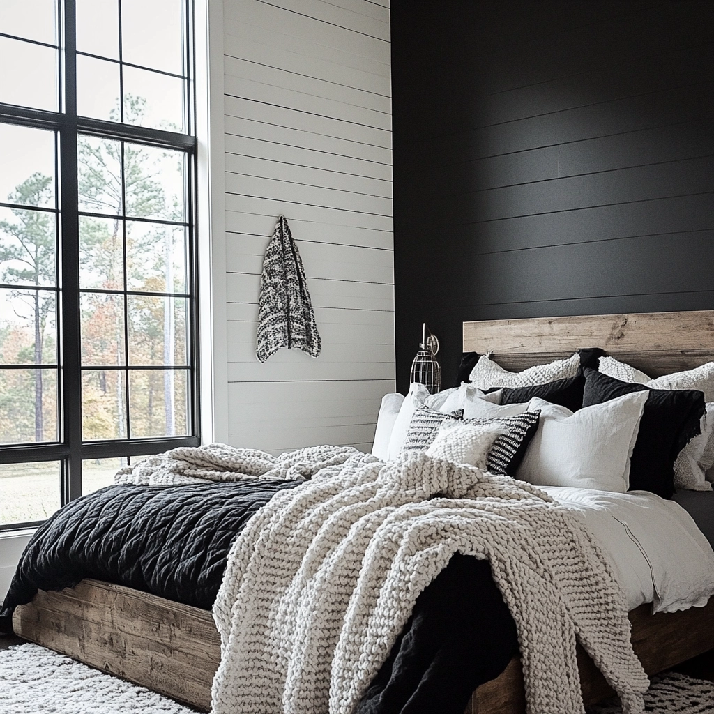 black farmhouse bedroom 26