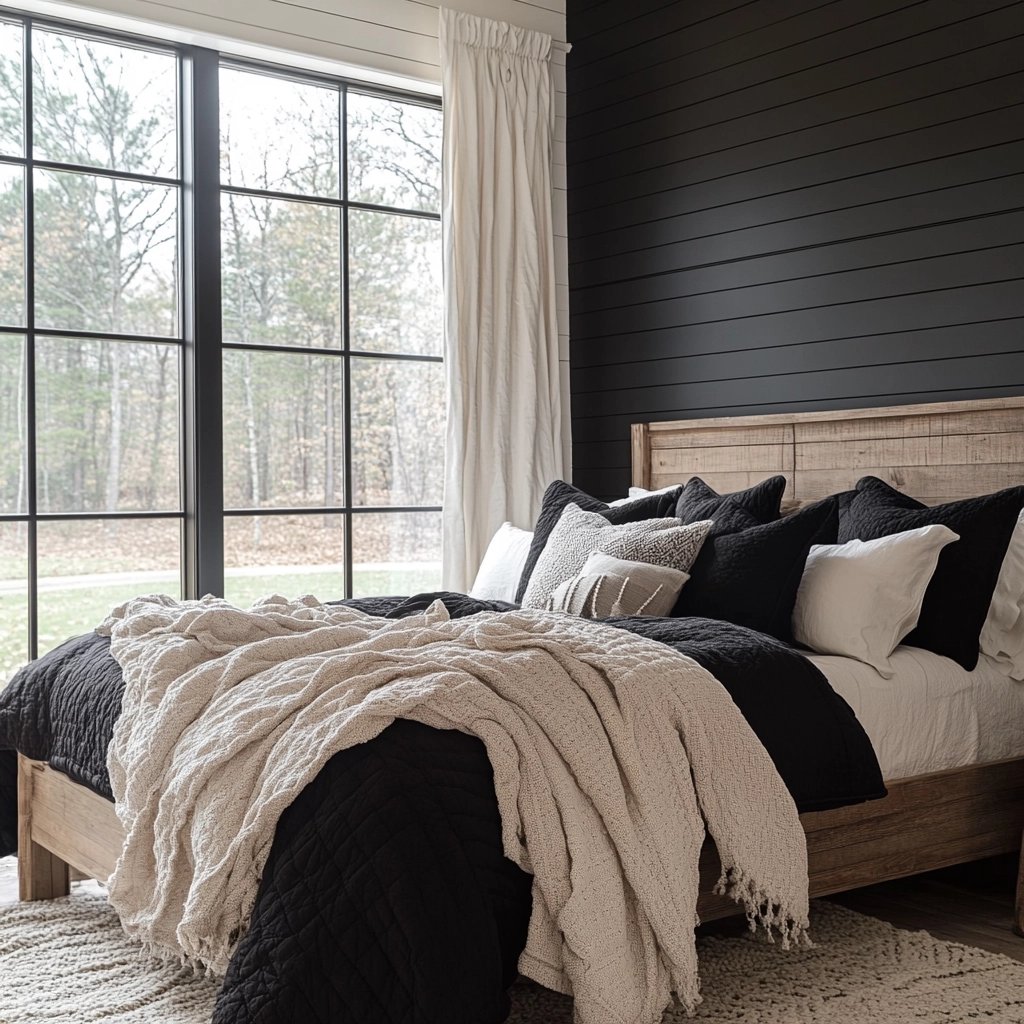 black farmhouse bedroom 27