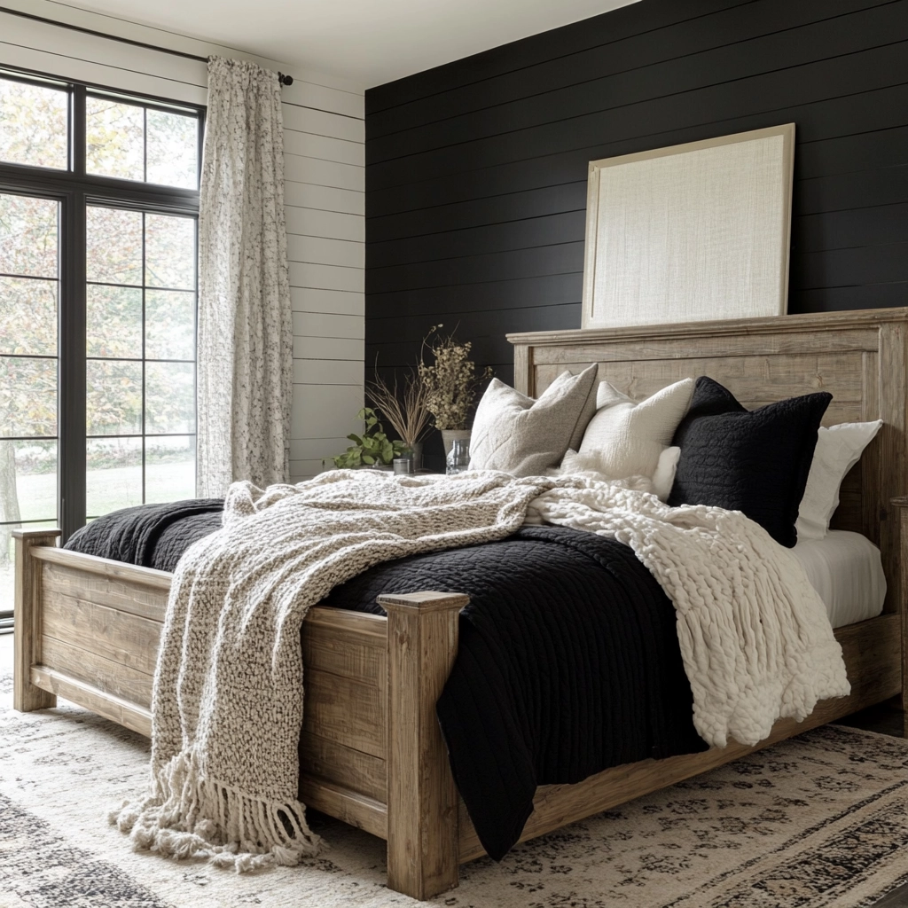 black farmhouse bedroom 28