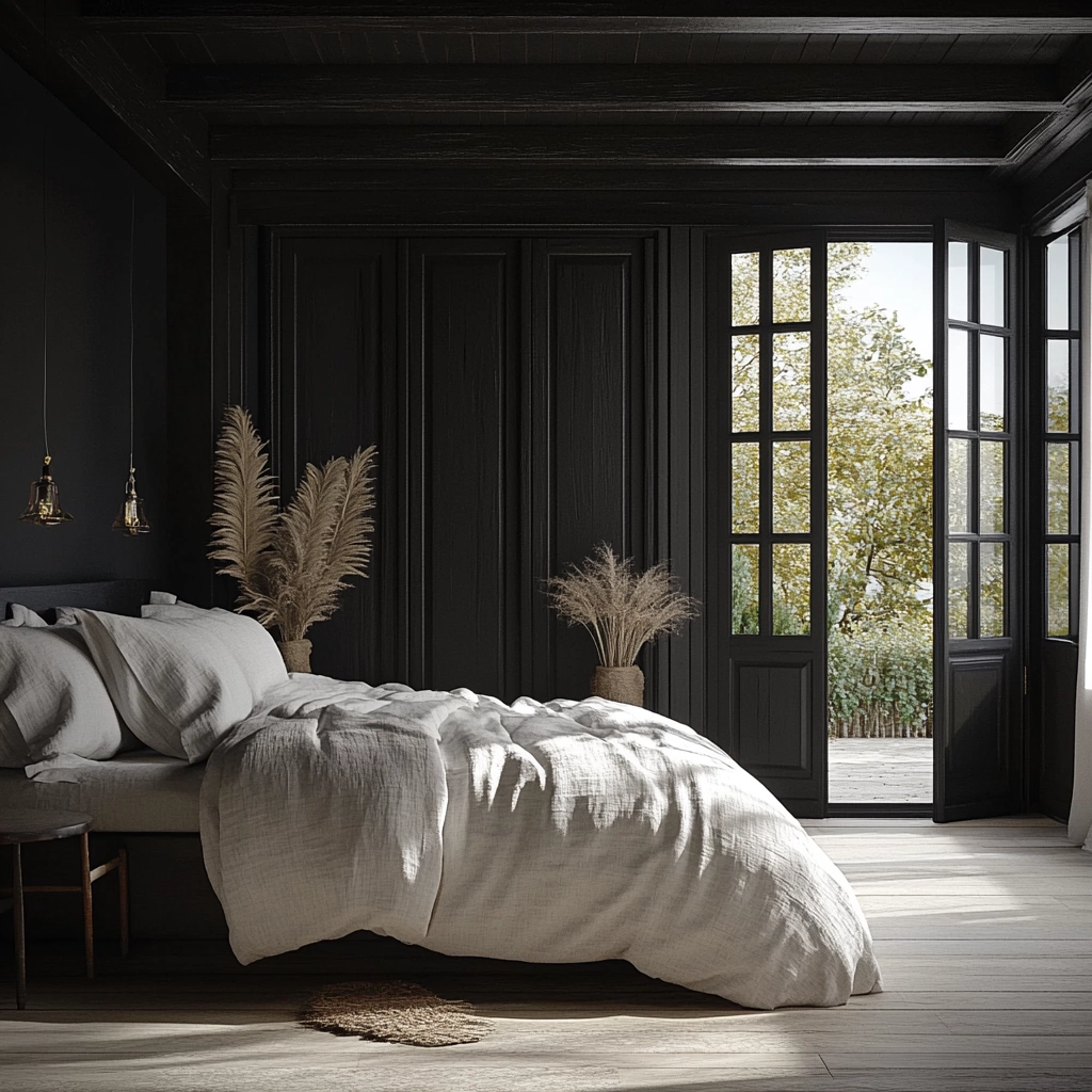 black farmhouse bedroom 29