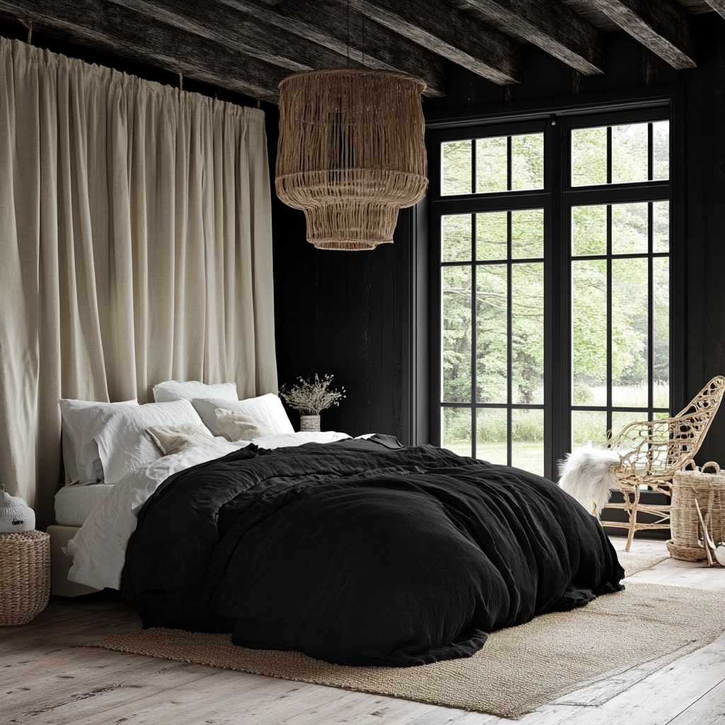 black farmhouse bedroom 31