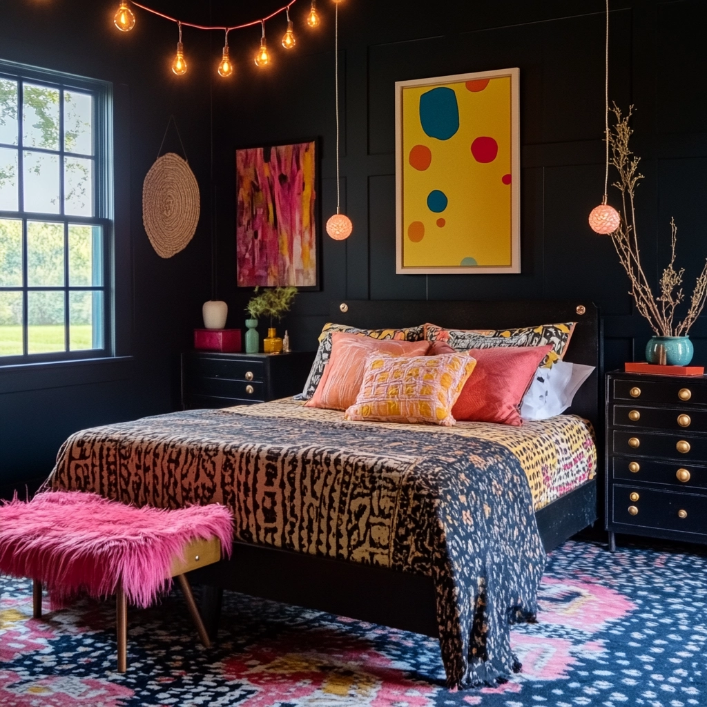 black farmhouse bedroom 33
