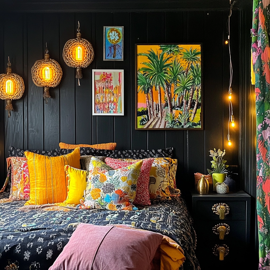 black farmhouse bedroom 34