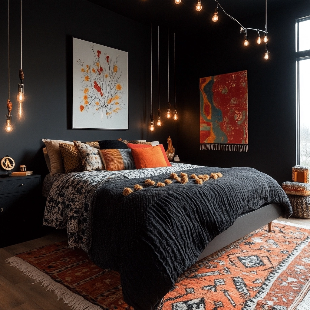 black farmhouse bedroom 35