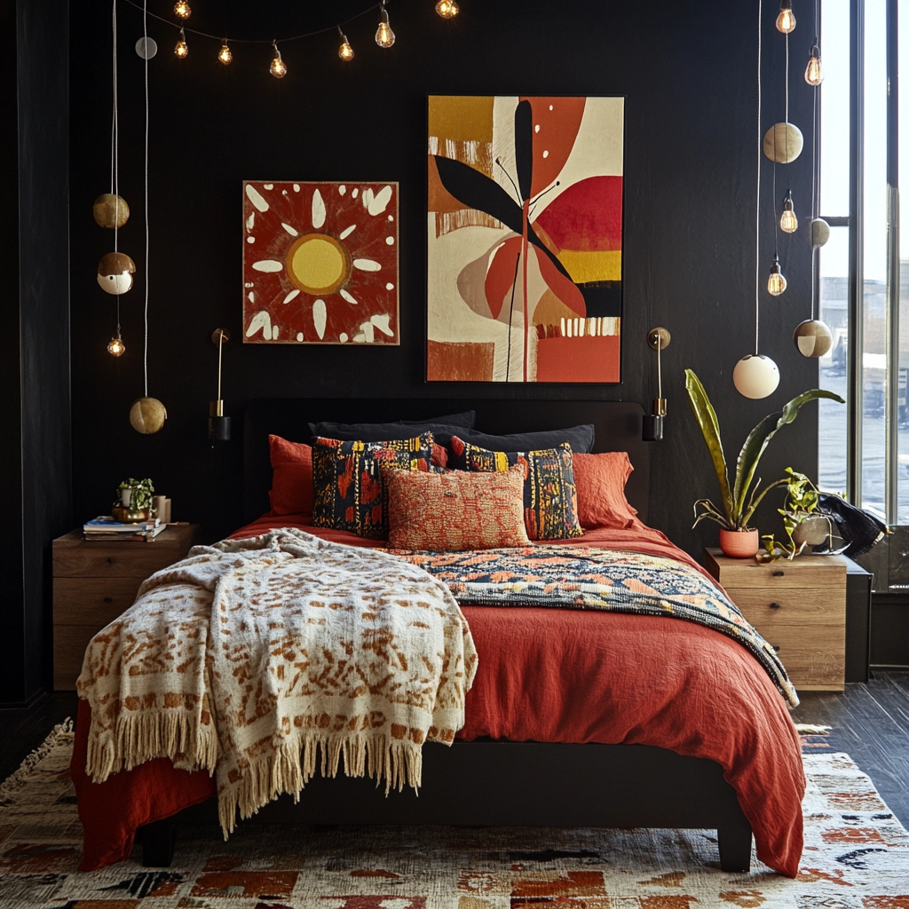black farmhouse bedroom 36