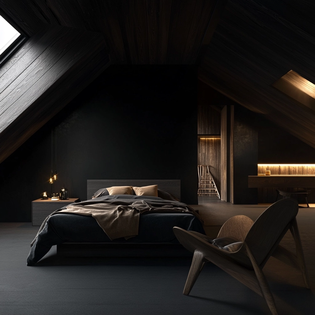 black farmhouse bedroom 37