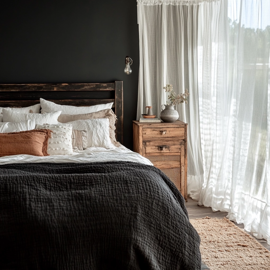 black farmhouse bedroom 4