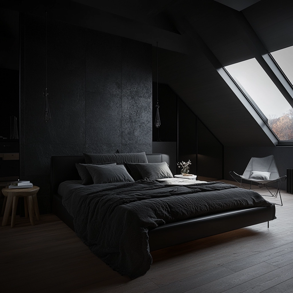 black farmhouse bedroom 40