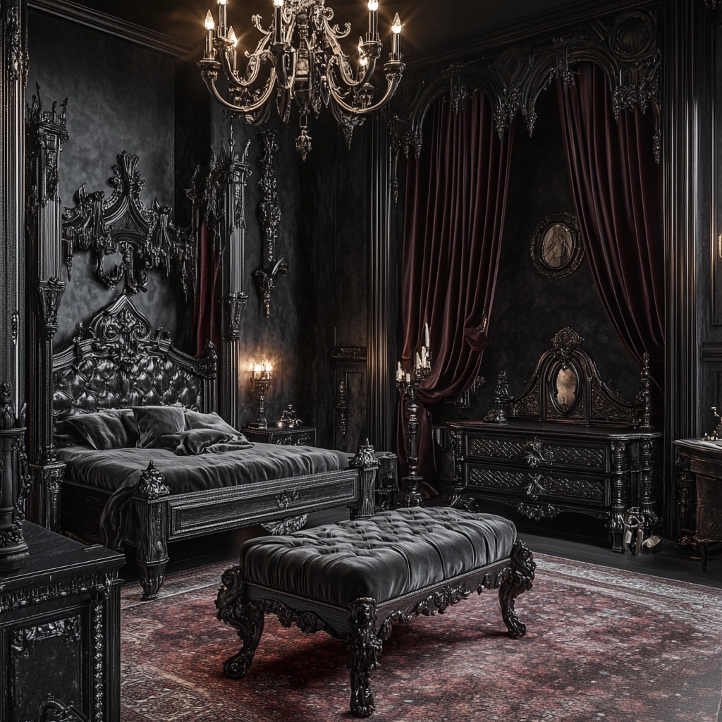 black farmhouse bedroom 41