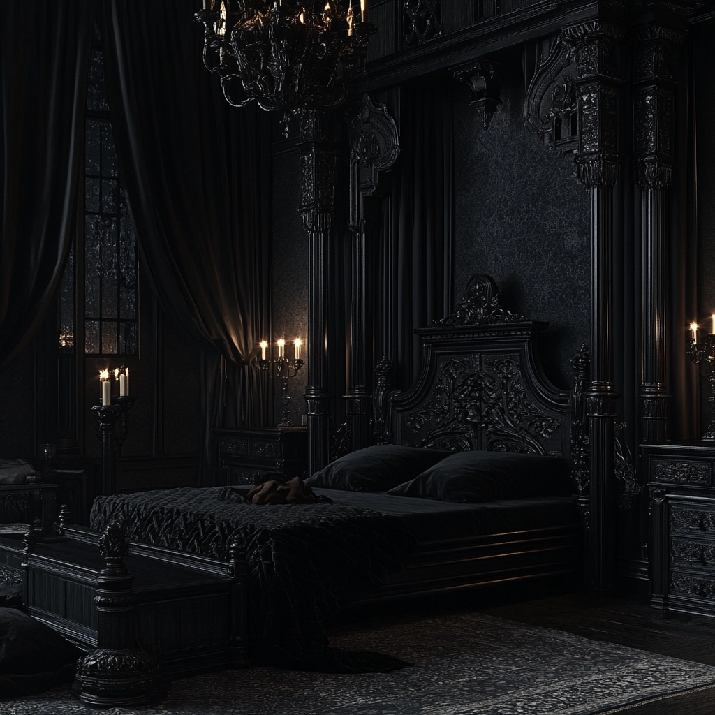 black farmhouse bedroom 42