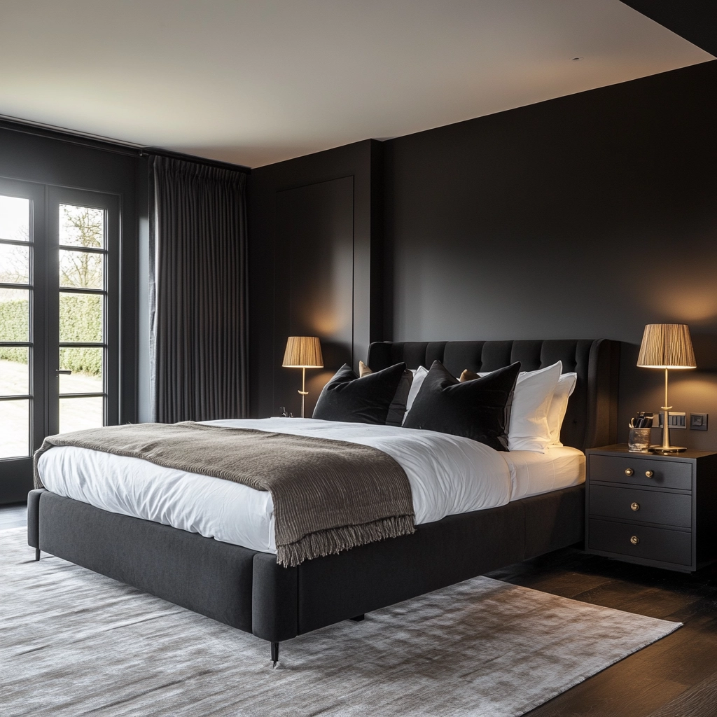 black farmhouse bedroom 45
